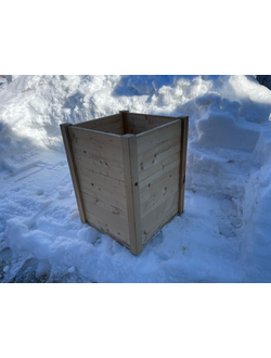 КАШПО ДЕРЕВЯННОЕ САДОВОЕ 500Х500 H 650 ММ.