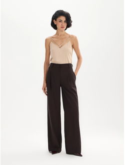 Брюки-палаццо (коричневый)