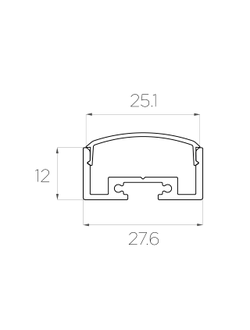 Алюминиевый профиль 4L-2712-S ANOD
