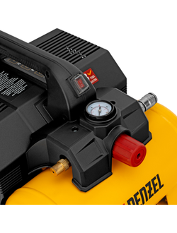 Компрессор  DLS750/6 безмасляный малошумный 750 Вт, 140 л/мин,ресивер 6 л Denzel