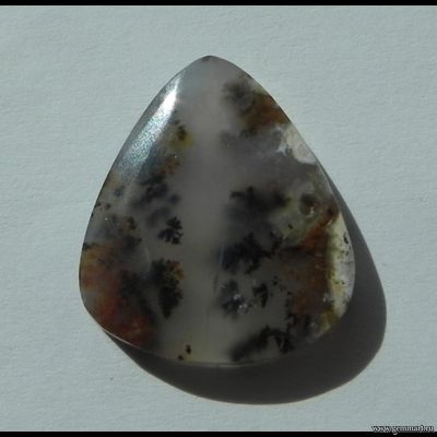 Кабошон - агат моховой 24*21*3мм