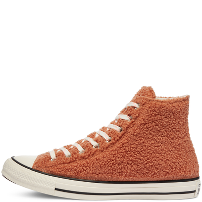Купить в спб  Кеды Converse Chuck Taylor All Star Cozy Club Ginger Rose коричневые высокие 170016c