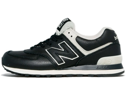 New Balance 574 Leather White Black