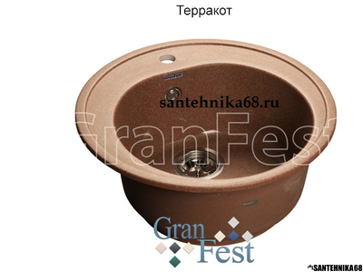 Керамическая мойка для кухни Granfest GF-R510 круглая мойка