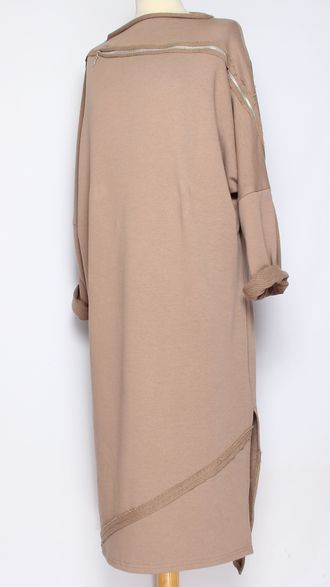 ПЛАТЬЕ БОХО "Молния плотное" бежевое р.46-52