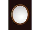 Овальное зеркало в тонкой деревянной раме