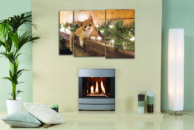 Модульная картина "Новогодний пушистик"