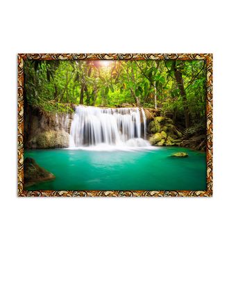 Картина интерьерная в раме 302баг 40*50 "Водоём в лесу".