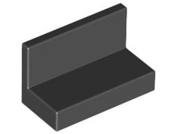 Panel 1 x 2 x 1 with Rounded Corners, Black (4865b / 486526 / 6146220)