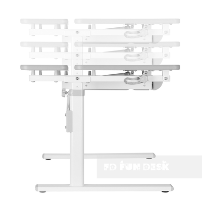 ПАРТА-ТРАНСФОРМЕР ДЛЯ ШКОЛЬНИКА FUNDESK COLORE GREY - регулировка по высоте