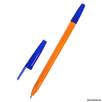 Ручка шариковая 0,7 мм Синий/ корпус оранжевый