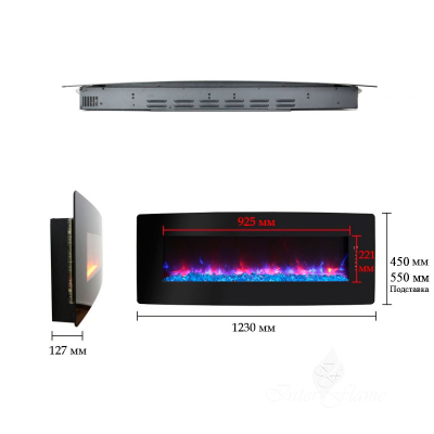 Электрокамин RELAX 48 GLX с разноцветной подсветкой