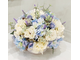 Композиция из искусственных цветов  Голубая Гортензия с белым № М005