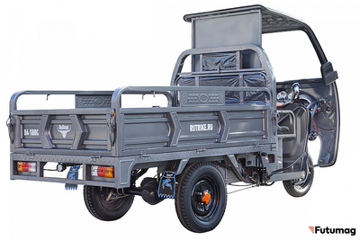 Грузовой электротрицикл Rutrike D4 NEXT КАБИНА 1800 60V1200W серый