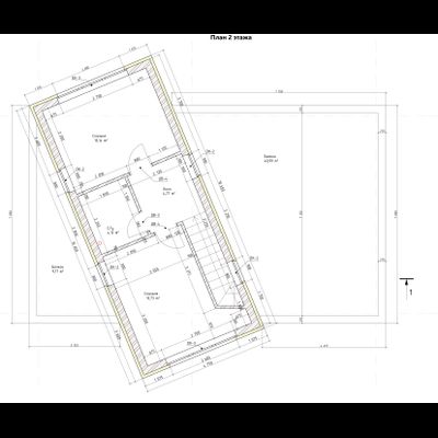 Двухэтажный дом с тремя спальнями 119м² (S70)