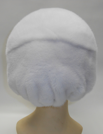 Шапка женская норковая Маргаритка №3 лилия натуральный мех, зимняя, белая арт. Ц-0228