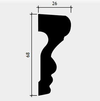 Молдинг 1.51.354 - 68*26*2000мм