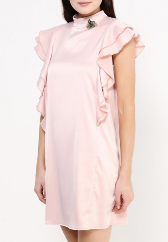 Платье с брошью (розовое)