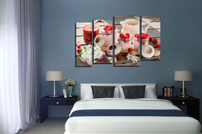 Модульная картина "Ягодные сливки"