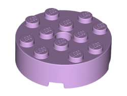 Brick, Round 4 x 4 with Hole, Lavender (87081 / 6172421)