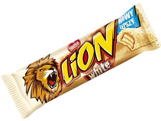 Батончик Nestle LION WHITE в белом шоколаде 42гр Болгария