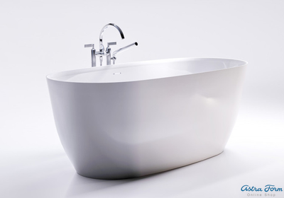Astra-Form ванна Атрия Solid Surface 180/80 см с интегрированным переливом, белая матовая