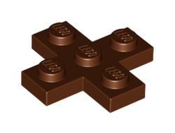 Plate, Modified 3 x 3 Cross, Reddish Brown (15397 / 6050918)