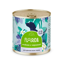 Florida (Флорида) влажный корм (консерва) для щенков с ягненком и черникой, 240 г
