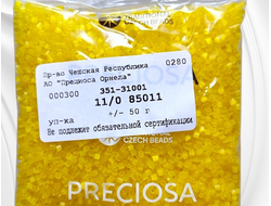 Сатиновый желтый непрозрачный бисер