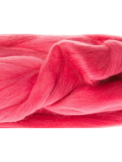 Шерсть для валяния, лента гребенная, Камтекс, полутонкая, малина (053), 50г