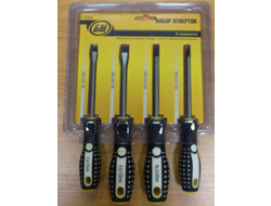 Набор отверток 4 предмета  PH1x100,PH2x100,SL5x100,SL6x100