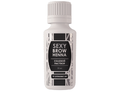 Раствор солевой для очищения ресниц и бровей SEXY BROW HENNA (30 мл) -12 штук-