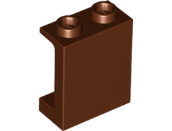 Panel 1 x 2 x 2 with Side Supports - Hollow Studs, Reddish Brown (87552 / 4618541 / 6064188)