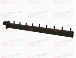 MB-U940Z Кронштейн прямой черный шагрень 9 штырьков на овальную-прямоугольную трубу универсальный L=400 мм