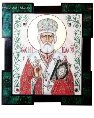 Каменная иконопись Святой Николай Угодник