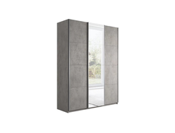 Шкаф-купе 3-х дверный «Траст» 1800 Бетон, Бетон/Зеркало/Бетон