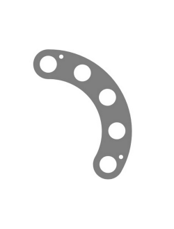 Шкотовая дощечка из анодированного алюминия Bainbridge CBA813GY 201х42х3мм темно-серая