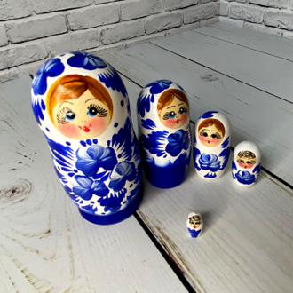 МАТРЕШКА ДЕД МОРОЗ С ЕЛКОЙ 100*50 ММ 3-Х КУКОЛЬНАЯ