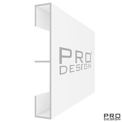 Алюминиевая вставка 1965 для плинтуса Pro Design 2,7 м.п. (12х70 мм) Белый муар