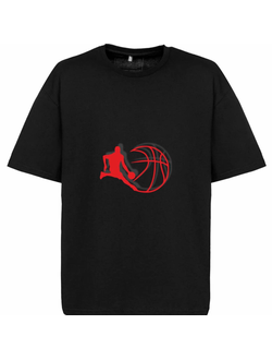 Футболка повседневная черная Basketball