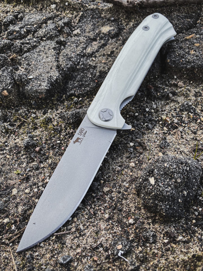 Складной нож Чиж NEXT сталь AUS10, рукоять G10, цвет белый