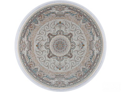 КОВЕР ИРАНСКИЙ MASHAD 1500 G144 cream / 2*2 м круг