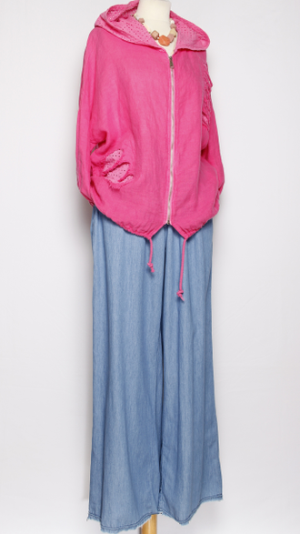 Брюки "Джинс палаццо" голубые р.46-50, р.48-54