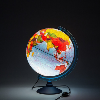 Глобус Globen, интерактивный, физико-политический с подсветкой, рельефный, 320мм, INT13200290