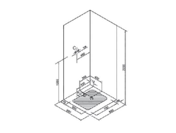 Душевая кабина Vitra Zest, 90х90 см, угловая, левосторонняя, 56930024000