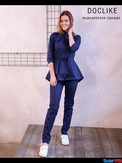 БЛУЗА DOCLIKE DL423 синяя