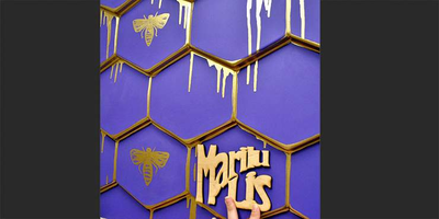 Гипсовая панель BEE (Соты) артикул M-0040