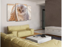 Модульная картина "Маленький в корзиночке"