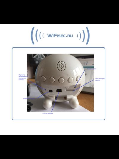 IP видеоняня WiFi (с информатором времени, месяцем и числом) с аккумулятором и с DVR, Full HD (Pro iCam)