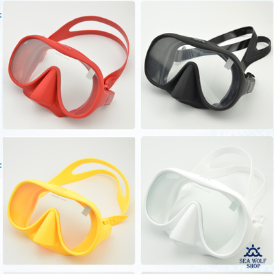 Маска для дайвинга Keep Diving моно безрамная белая